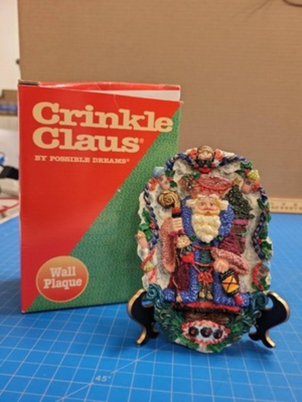 Possible Dreams Crinkle Claus Black Forest Gift Giver Plaque #659302 1996 Decor